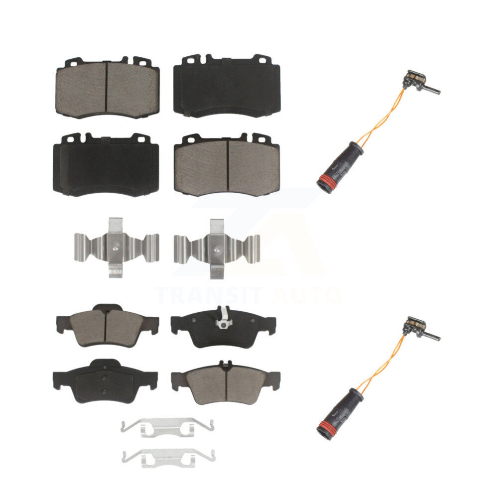 Front Rear Ceramic Brake Pad Wear Sensor Kit For Mercedes-Benz E350 SL500 SL550 E550 S500 KCW-100149