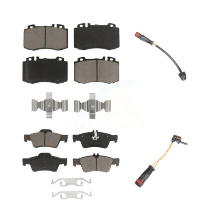 Front Rear Ceramic Brake Pad & Wear Sensor Kit For Mercedes-Benz SL500 with Sport Package KCW-100150
