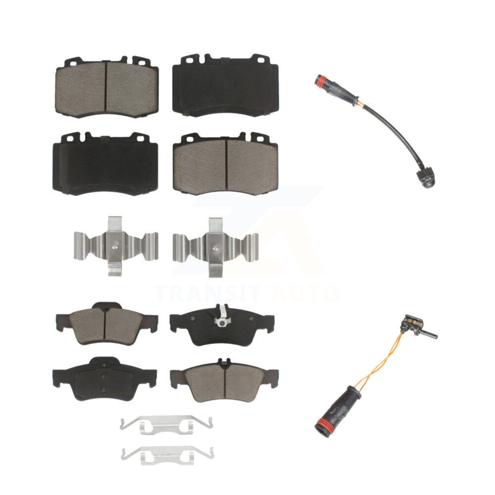 Front Rear Ceramic Brake Pad & Wear Sensor Kit For Mercedes-Benz SL500 with Sport Package KCW-100150