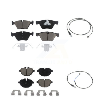 Front Rear Ceramic Disc Brake Pads And Wear Sensors Kit For BMW 528i KCW-100155