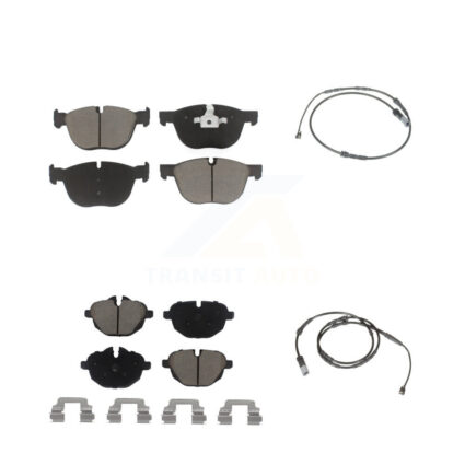 Front Rear Ceramic Disc Brake Pads And Wear Sensors Kit For 2017 BMW X4 M40i KCW-100156