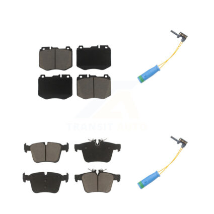 Front Rear Ceramic Disc Brake Pads And Wear Sensors Kit For Mercedes-Benz C300 C400 C350e KCW-100157