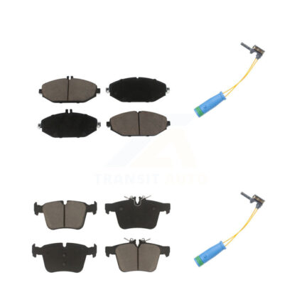 Front Rear Ceramic Brake Pad Wear Sensor Kit For Mercedes-Benz C300 Without Sport Package KCW-100158