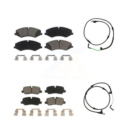 Front Rear Ceramic Disc Brake Pads And Wear Sensors Kit For Land Rover LR4 KCW-100159