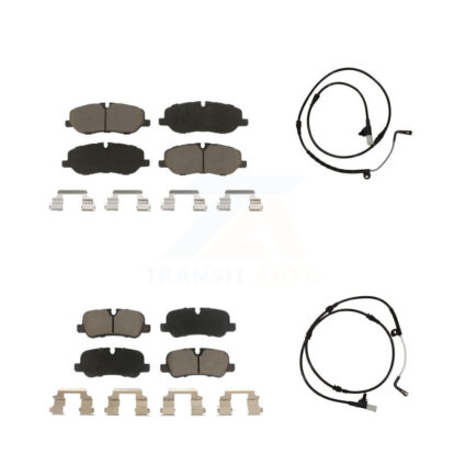 Front Rear Ceramic Disc Brake Pads And Wear Sensors Kit For Land Rover Range Sport KCW-100166