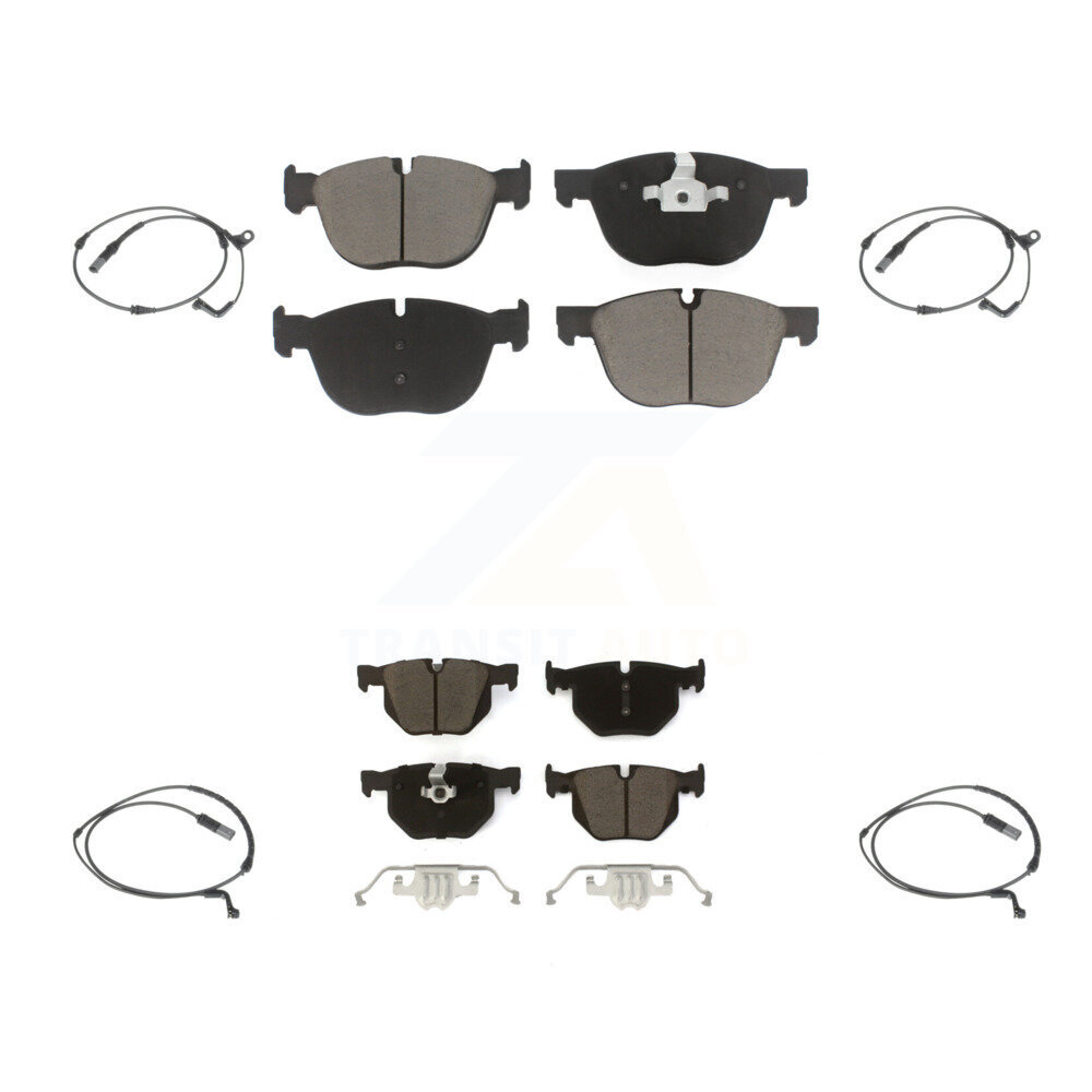 Front Rear Ceramic Disc Brake Pads And Wear Sensors Kit For BMW X5 X6 KCW-100169
