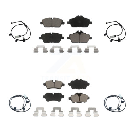 Front Rear Ceramic Disc Brake Pads And Wear Sensors Kit For Mini Cooper 1.6L KCW-100170