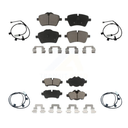 Front Rear Ceramic Disc Brake Pads And Wear Sensors Kit For Mini Cooper 1.6L KCW-100171