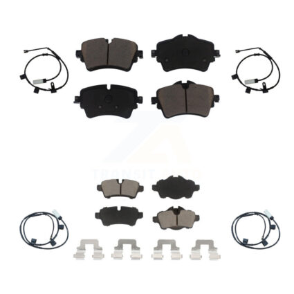 Front Rear Ceramic Disc Brake Pads And Wear Sensors Kit For 2015 Mini Cooper 1.6L KCW-100172