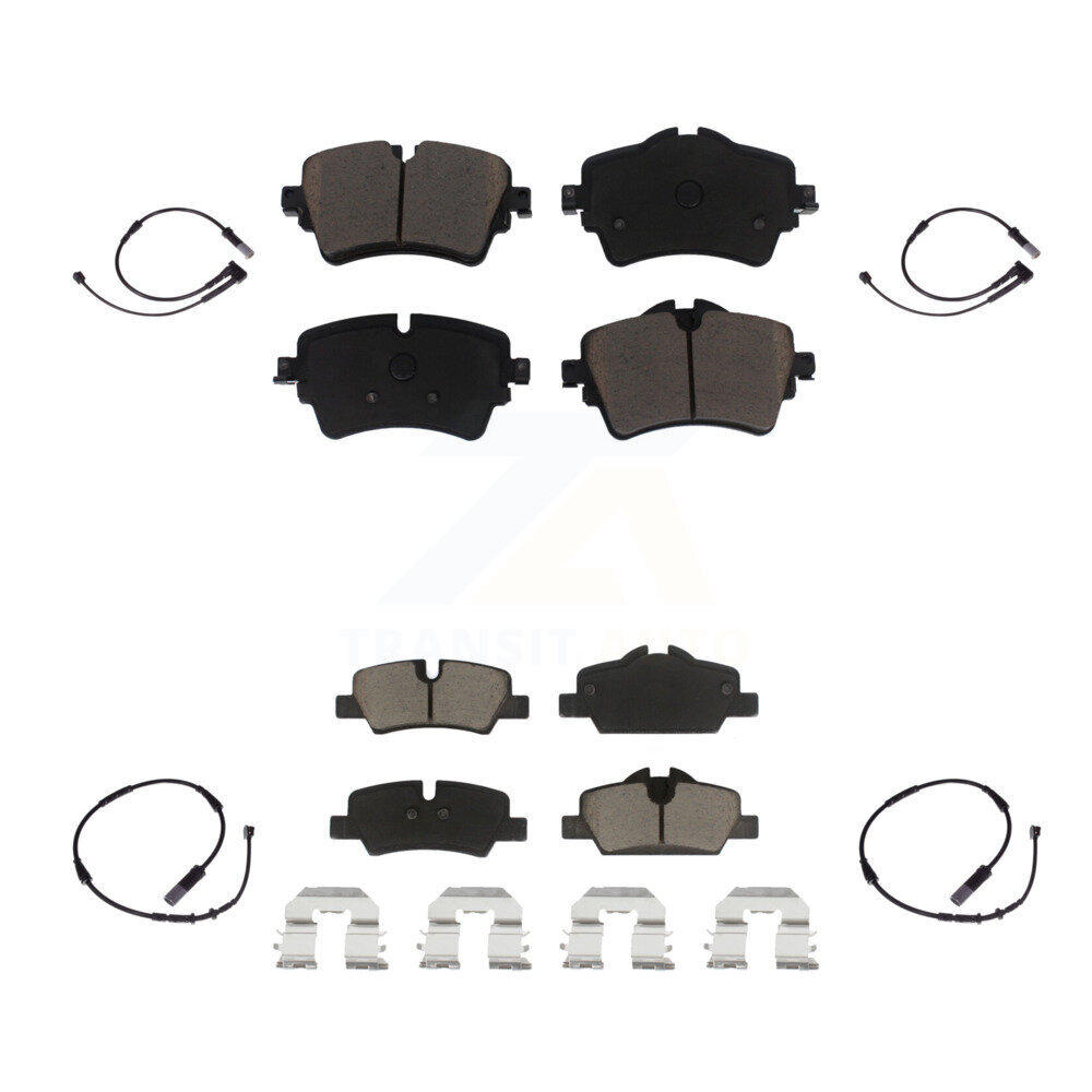 Front Rear Ceramic Disc Brake Pads And Wear Sensors Kit For Mini Cooper KCW-100174