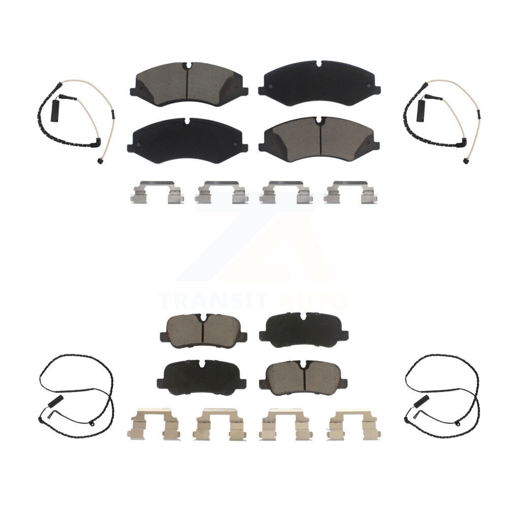 Front Rear Ceramic Disc Brake Pads And Wear Sensors Kit For Land Rover Range KCW-100176