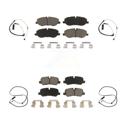 Front Rear Ceramic Disc Brake Pads And Wear Sensors Kit For Land Rover Range KCW-100178