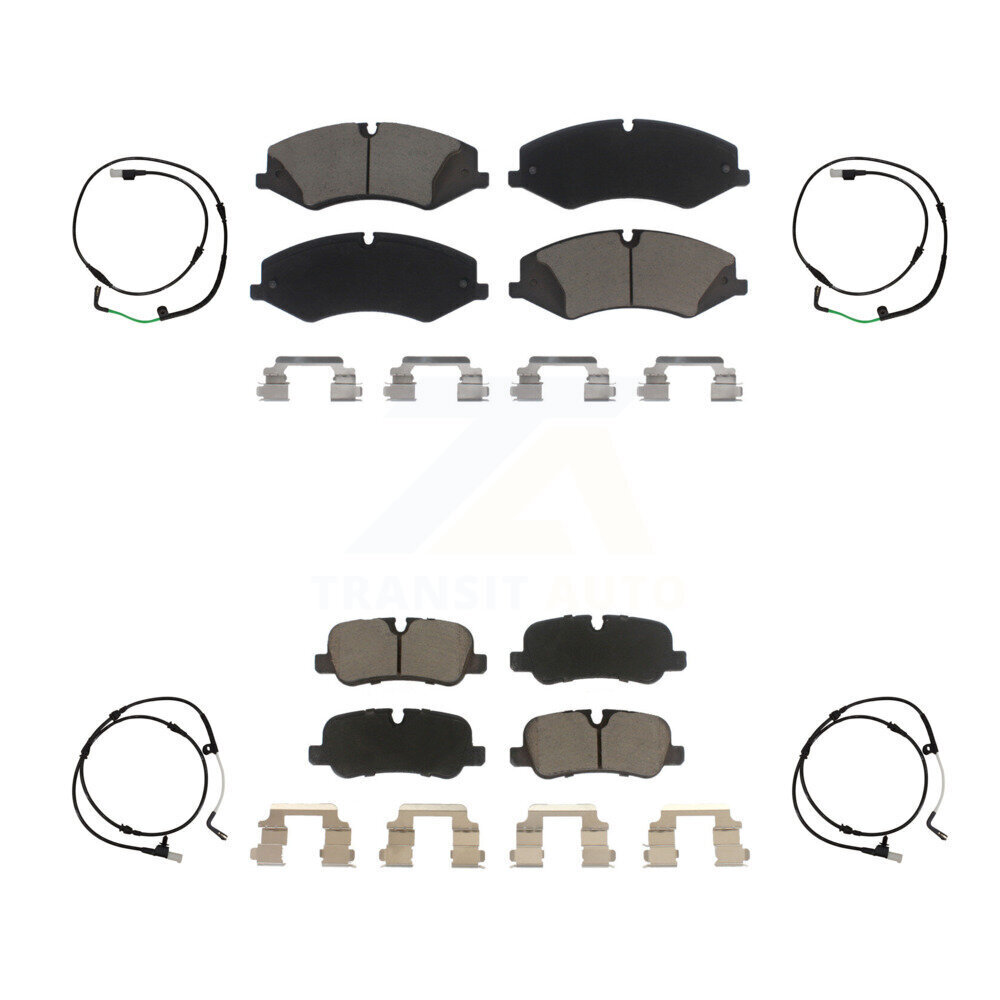 Front Rear Ceramic Disc Brake Pads And Wear Sensors Kit For Land Rover LR4 KCW-100182