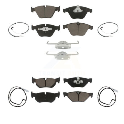 Front Rear Ceramic Disc Brake Pads And Wear Sensor Kit For 2009-2010 BMW 328i xDrive 3.0L KCW-100184