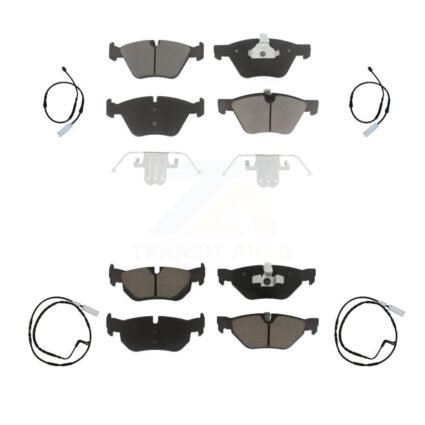 Front Rear Ceramic Disc Brake Pads And Wear Sensors Kit For BMW 128i 3.0L KCW-100188