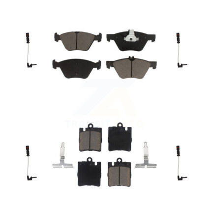 Front Rear Ceramic Disc Brake Pads And Wear Sensor Kit For Mercedes-Benz E320 CLK320 E430 KCW-100191