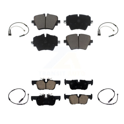 Front Rear Ceramic Brake Pads & Wear Sensor Kit For BMW X1 Mini Cooper Countryman X2 228i KCW-100196