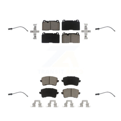 Front Rear Ceramic Disc Brake Pads And Wear Sensors Kit For Audi Q5 To 5 3 2015 KCW-100208