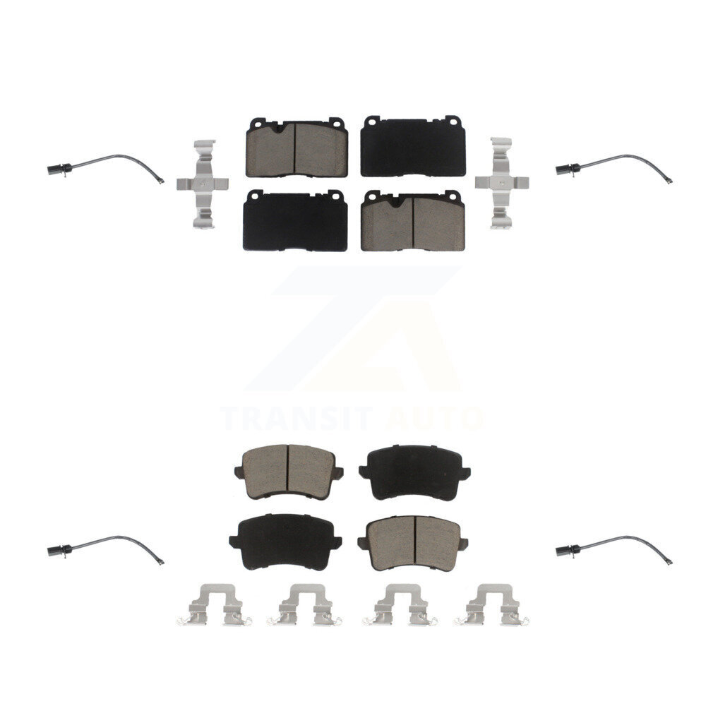 Front Rear Ceramic Disc Brake Pads And Wear Sensors Kit For Audi Q5 To 5 3 2015 KCW-100208
