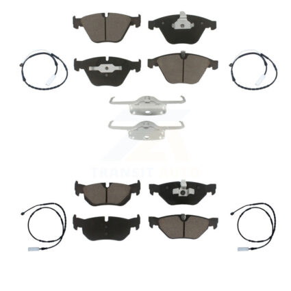 Front Rear Ceramic Disc Brake Pads And Wear Sensors Kit For 2012 BMW 328i xDrive 3.0L KCW-100210