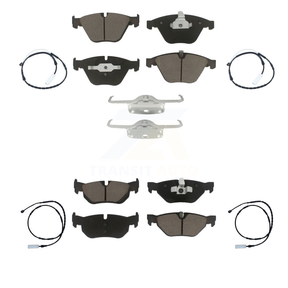 Front Rear Ceramic Disc Brake Pads And Wear Sensors Kit For 2012 BMW 328i xDrive 3.0L KCW-100210