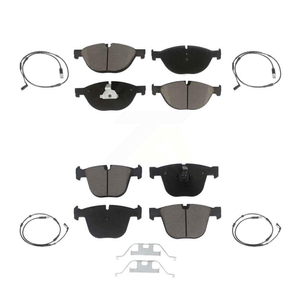 Front Rear Ceramic Disc Brake Pads And Wear Sensors Kit For 2009 BMW 750i 750Li KCW-100215
