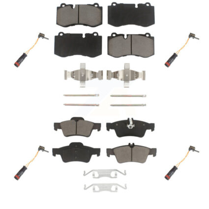 Front Rear Ceramic Brake Pad & Wear Sensor Kit For Mercedes-Benz SL550 With Sport Package KCW-100217