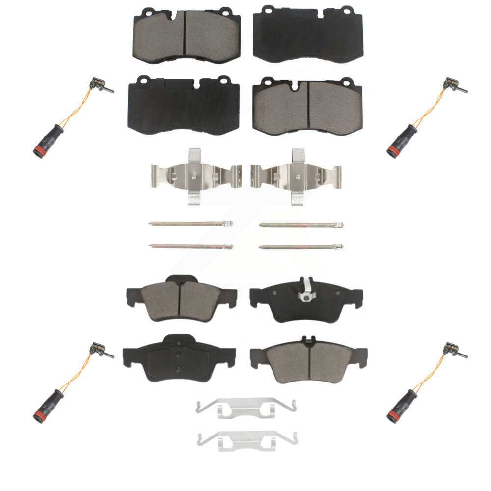 Front Rear Ceramic Brake Pad & Wear Sensor Kit For Mercedes-Benz SL550 With Sport Package KCW-100217
