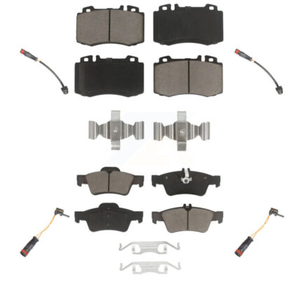 Front Rear Ceramic Brake Pad & Wear Sensor Kit For Mercedes-Benz SL500 with Sport Package KCW-100218
