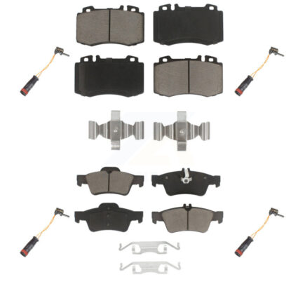 Front Rear Ceramic Brake Pad Wear Sensor Kit For Mercedes-Benz E350 SL500 SL550 E550 S500 KCW-100219