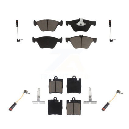 Front Rear Ceramic Disc Brake Pads And Wear Sensors Kit For Mercedes-Benz CLK320 KCW-100224