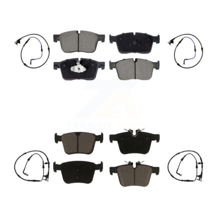 Front Rear Ceramic Disc Brake Pads And Wear Sensors Kit For Jaguar XE XF KCW-100226