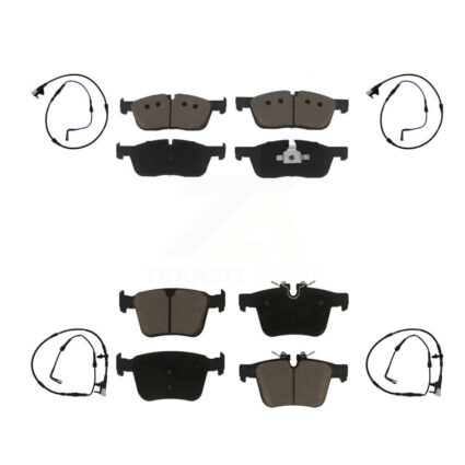 Front Rear Ceramic Disc Brake Pads And Wear Sensors Kit For Jaguar XE XF KCW-100227