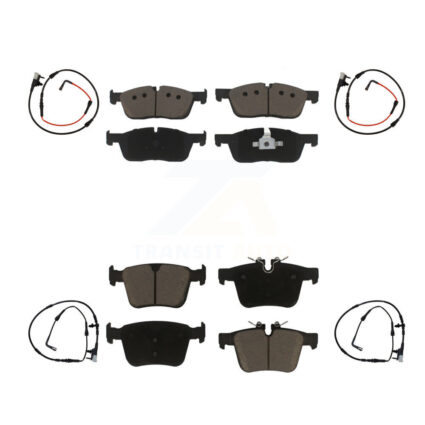 Front Rear Ceramic Disc Brake Pads And Wear Sensors Kit For Jaguar XE KCW-100229