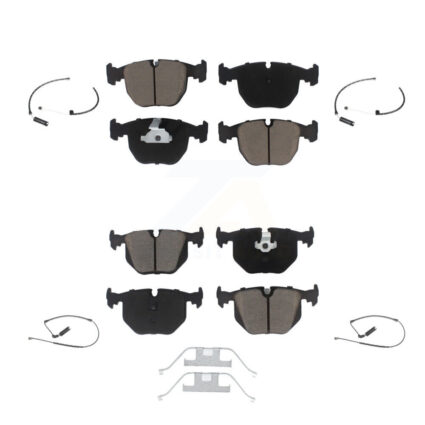 Front Rear Ceramic Disc Brake Pads And Wear Sensors Kit For BMW X5 KCW-100231