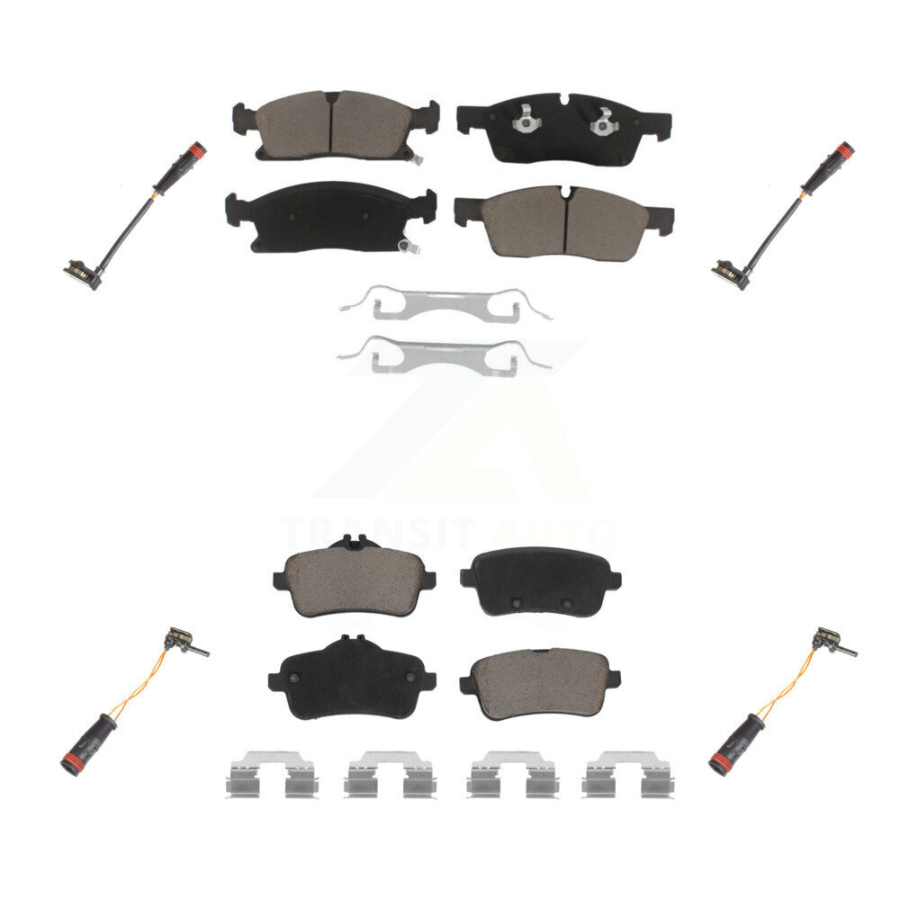 Front Rear Ceramic Disc Brake Pad & Wear Sensor Kit For Mercedes-Benz ML350 GLE350 GLE400 KCW-100232