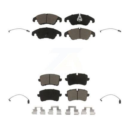 Front Rear Ceramic Disc Brake Pads And Wear Sensors Kit For Audi A6 Quattro KCW-100235