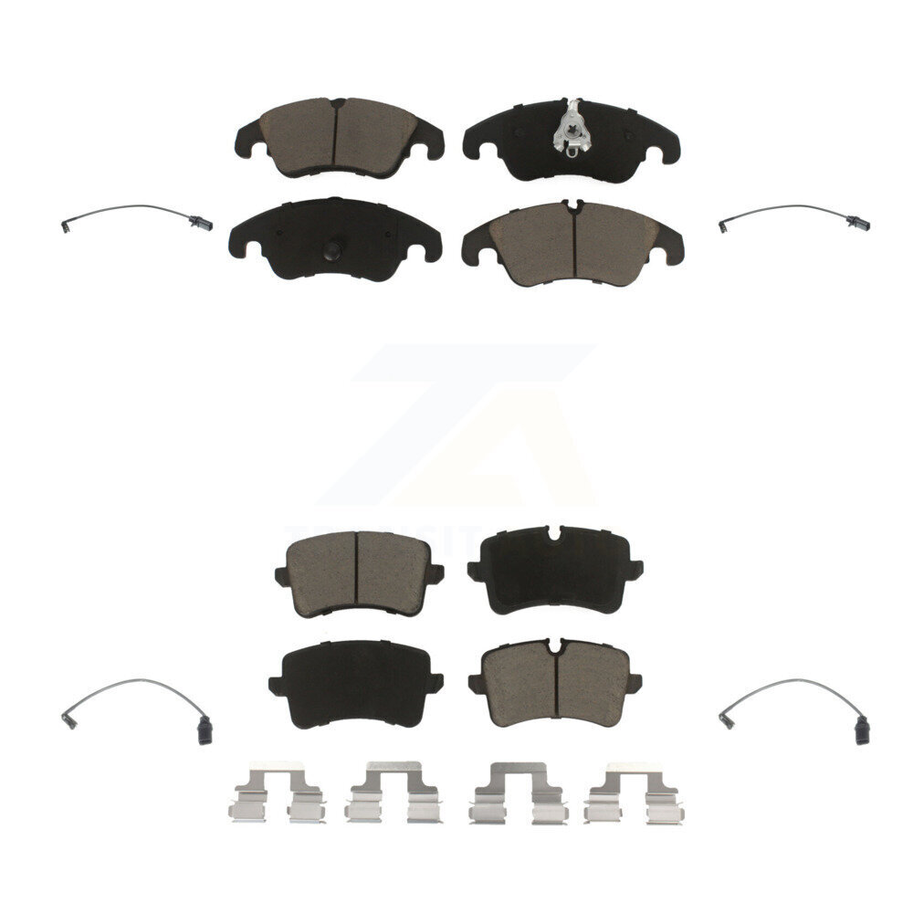 Front Rear Ceramic Disc Brake Pads And Wear Sensors Kit For Audi A6 Quattro KCW-100235