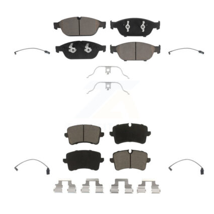 Front Rear Ceramic Disc Brake Pads And Wear Sensors Kit For Audi A6 Quattro KCW-100238