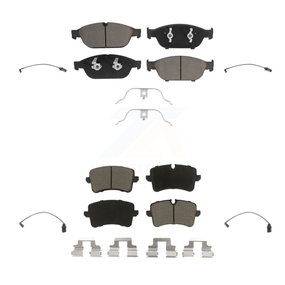 Front Rear Ceramic Disc Brake Pads And Wear Sensors Kit For Audi A6 Quattro KCW-100238
