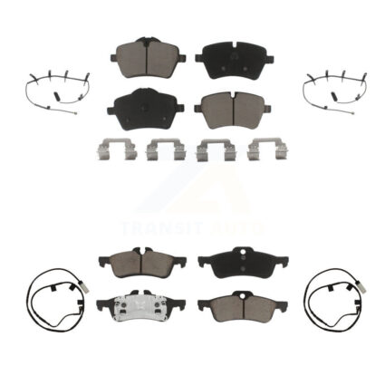 Front Rear Ceramic Disc Brake Pads And Wear Sensors Kit For 2006 Mini Cooper 1.6L KCW-100243