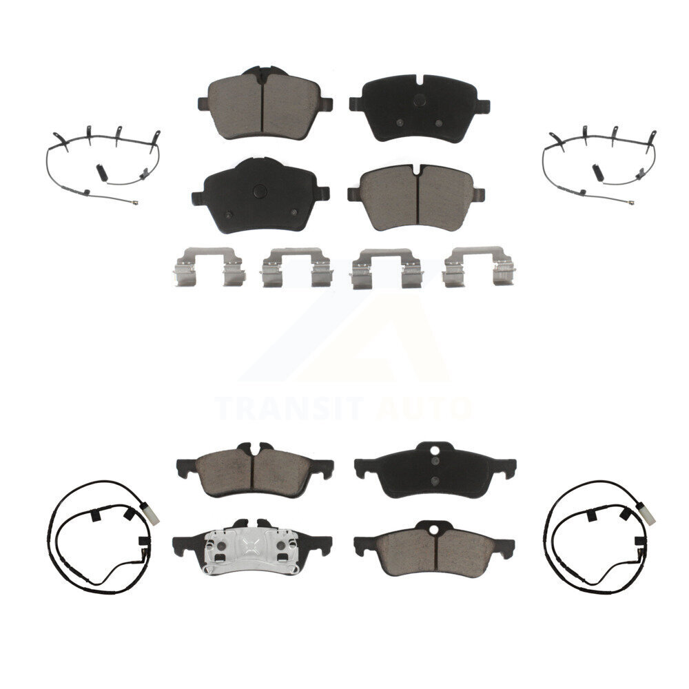 Front Rear Ceramic Disc Brake Pads And Wear Sensors Kit For 2006 Mini Cooper 1.6L KCW-100243