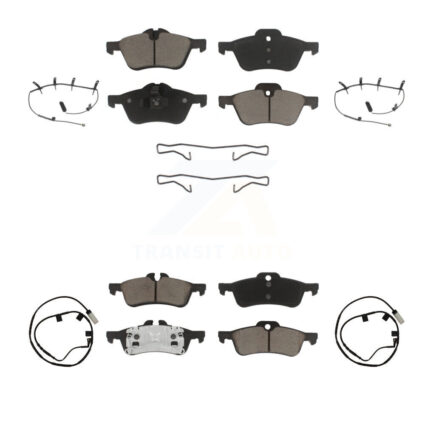 Front Rear Ceramic Disc Brake Pads And Wear Sensors Kit For 2006 Mini Cooper 1.6L KCW-100244