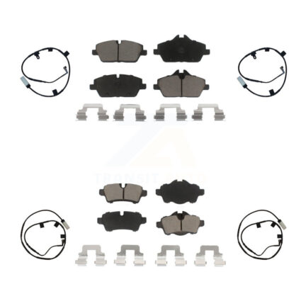 Front Rear Ceramic Disc Brake Pads And Wear Sensors Kit For Mini Cooper KCW-100246