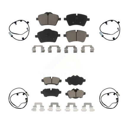 Front Rear Ceramic Disc Brake Pads And Wear Sensors Kit For Mini Cooper KCW-100247