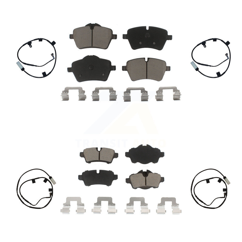 Front Rear Ceramic Disc Brake Pads And Wear Sensors Kit For Mini Cooper KCW-100247