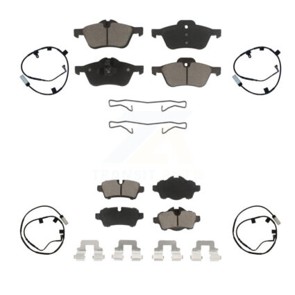Front Rear Ceramic Disc Brake Pads And Wear Sensors Kit For Mini Cooper KCW-100248