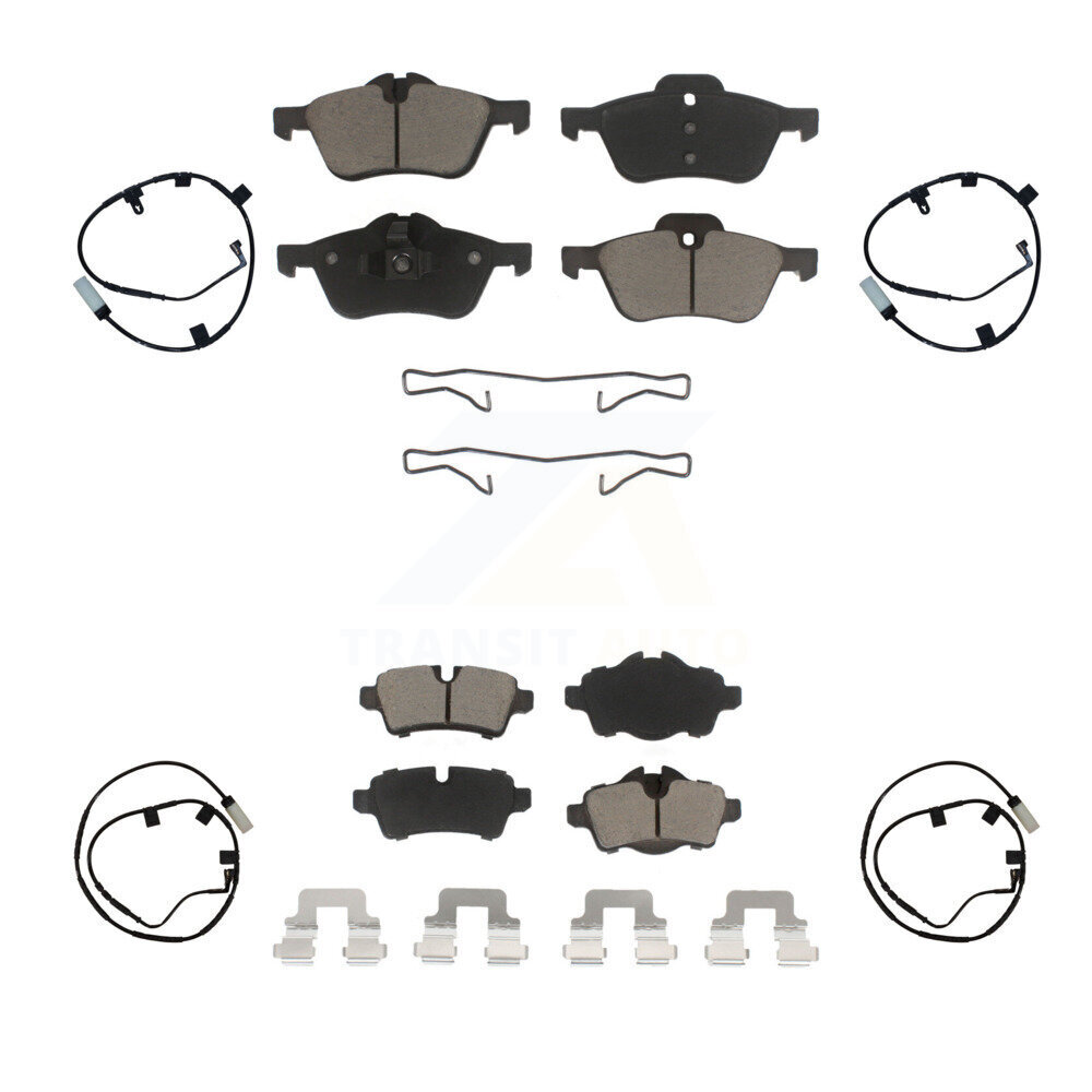 Front Rear Ceramic Disc Brake Pads And Wear Sensors Kit For Mini Cooper KCW-100248