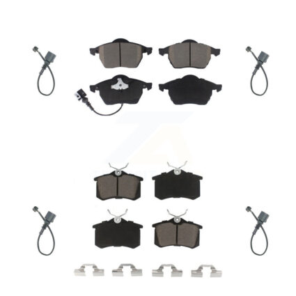 Front Rear Ceramic Disc Brake Pads And Extra Wear Sensors Kit For 2003-2006 Audi TT 1.8L KCW-100250