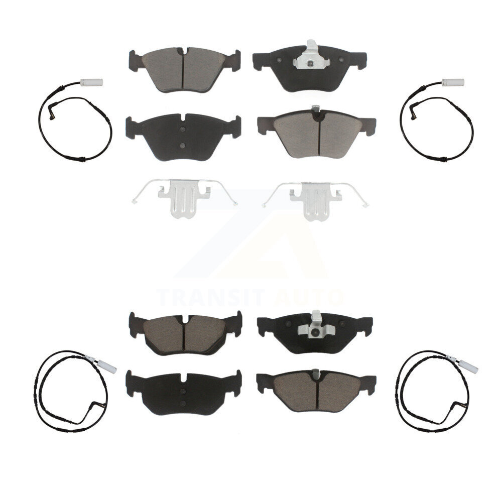Front Rear Ceramic Disc Brake Pads And Wear Sensors Kit For BMW 128i 328i 323i 325i KCW-100258